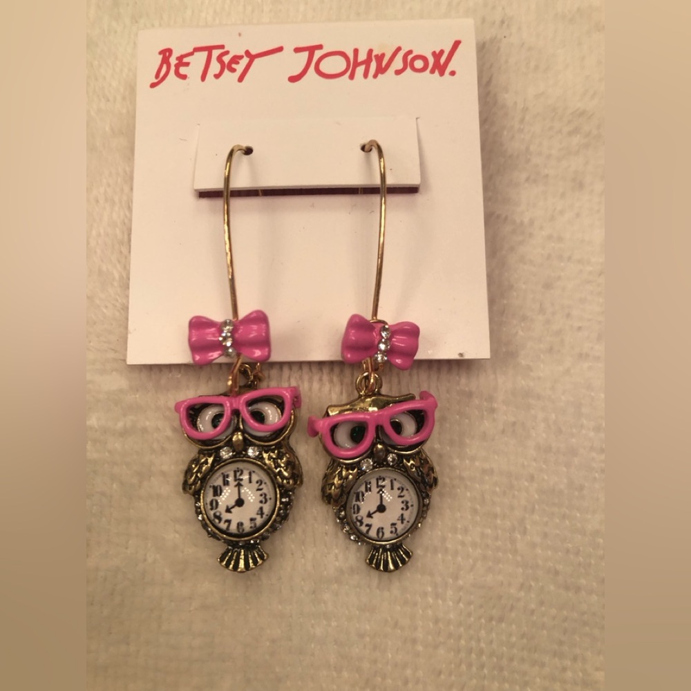 NWT Betsey Johnson Whimisical Owl Earrings
